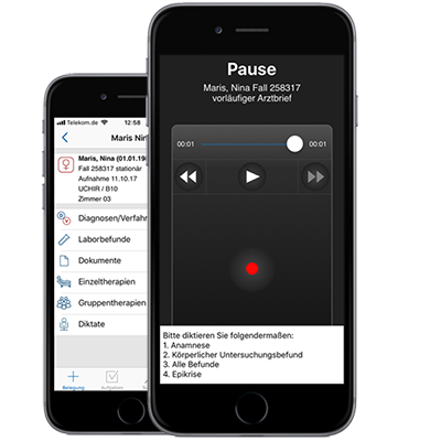 App-Diktat Lösung MARIS auf iPhone oder iPod touch